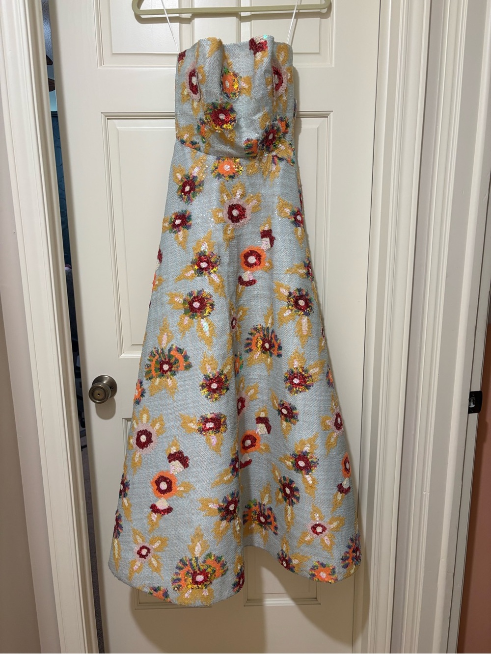 Helsi Celine Strapless Floral Strapless A-Line Gown - Picture 4 of 4